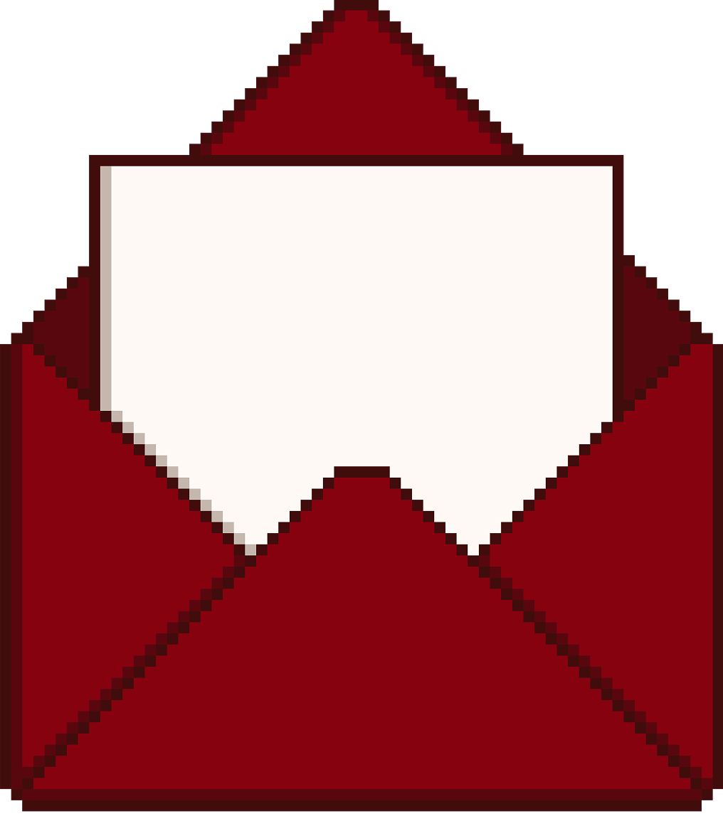 Открытый конверт с письмом дайджеста